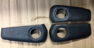 Leather Doorpanel  pockets "Isis Blue"